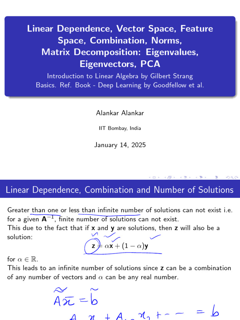 Linear Algebra Concepts for Data Science | PDF | Norm (Mathematics ...