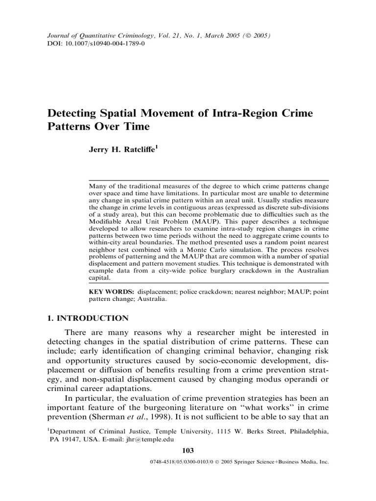 Intra-Region Crime Pattern Detection | PDF | Monte Carlo Method | Outlier
