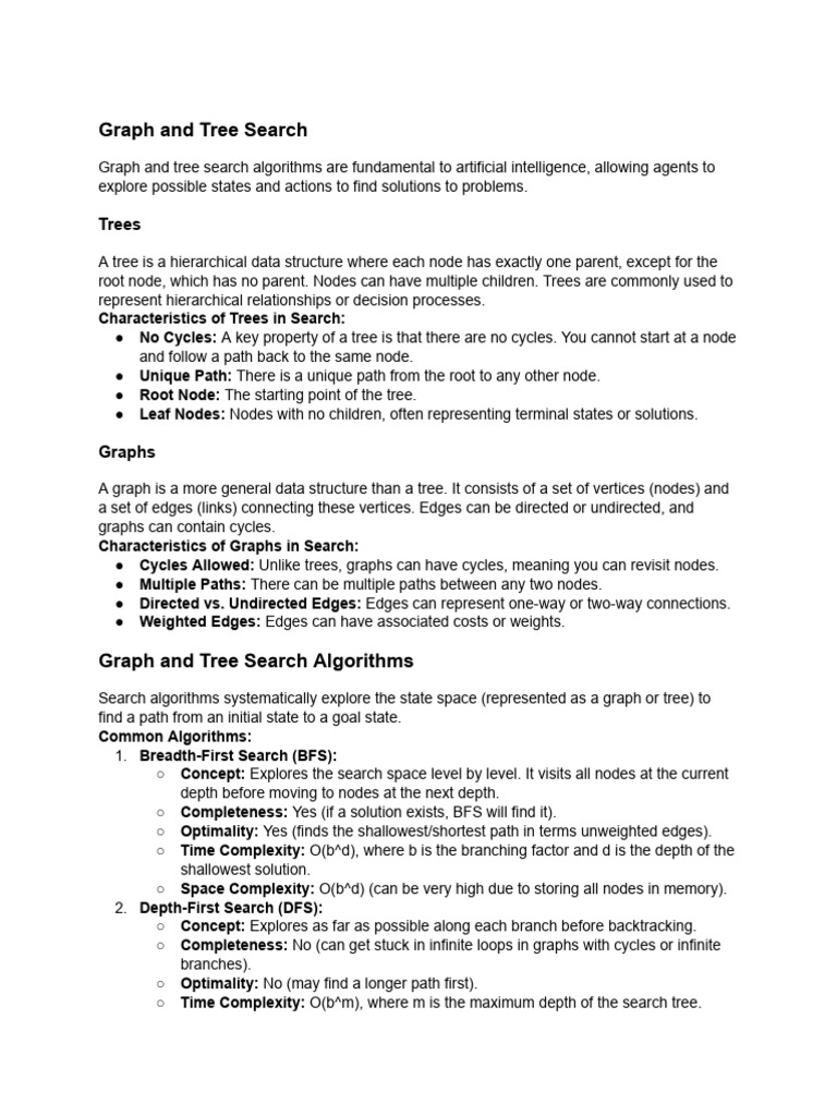 Graph and Tree Search Algorithms Explained | PDF | Computational ...
