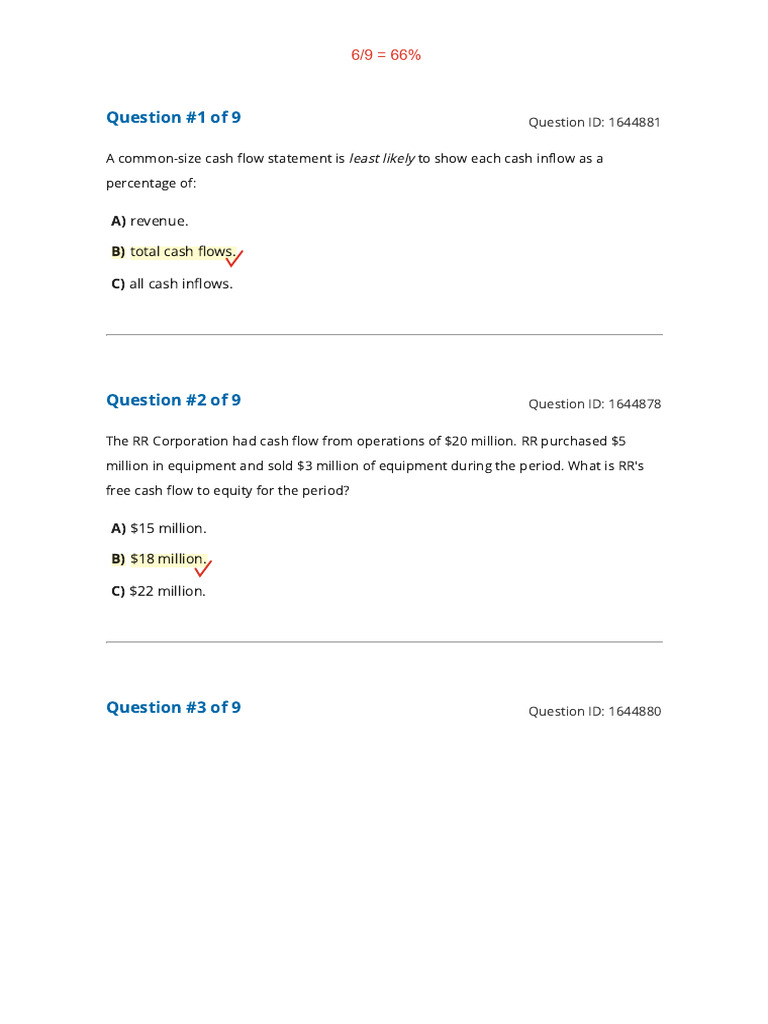 Reading 31 Analyzing Statements of Cash Flows II | PDF | Cash Flow ...