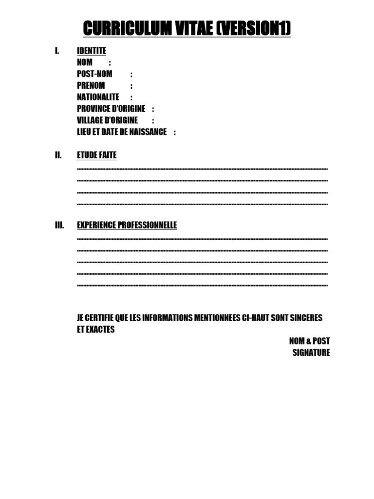 Model CV 1 | PDF
