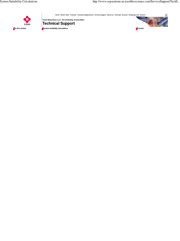 USP System Suitability Calculations | PDF
