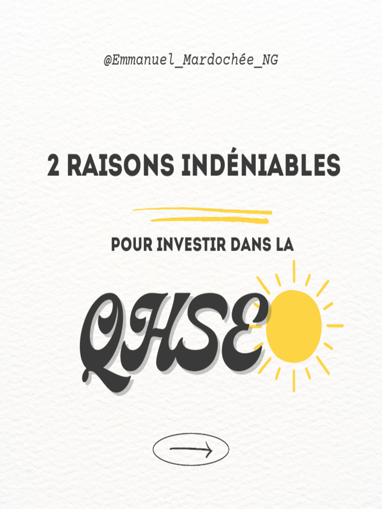 Investir en QHSE : 2 Raisons Clés | PDF