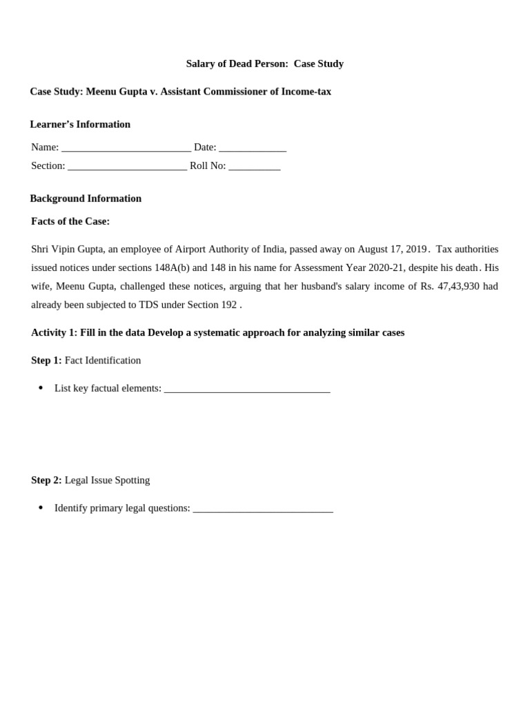 Case Law Sheet-1 | PDF