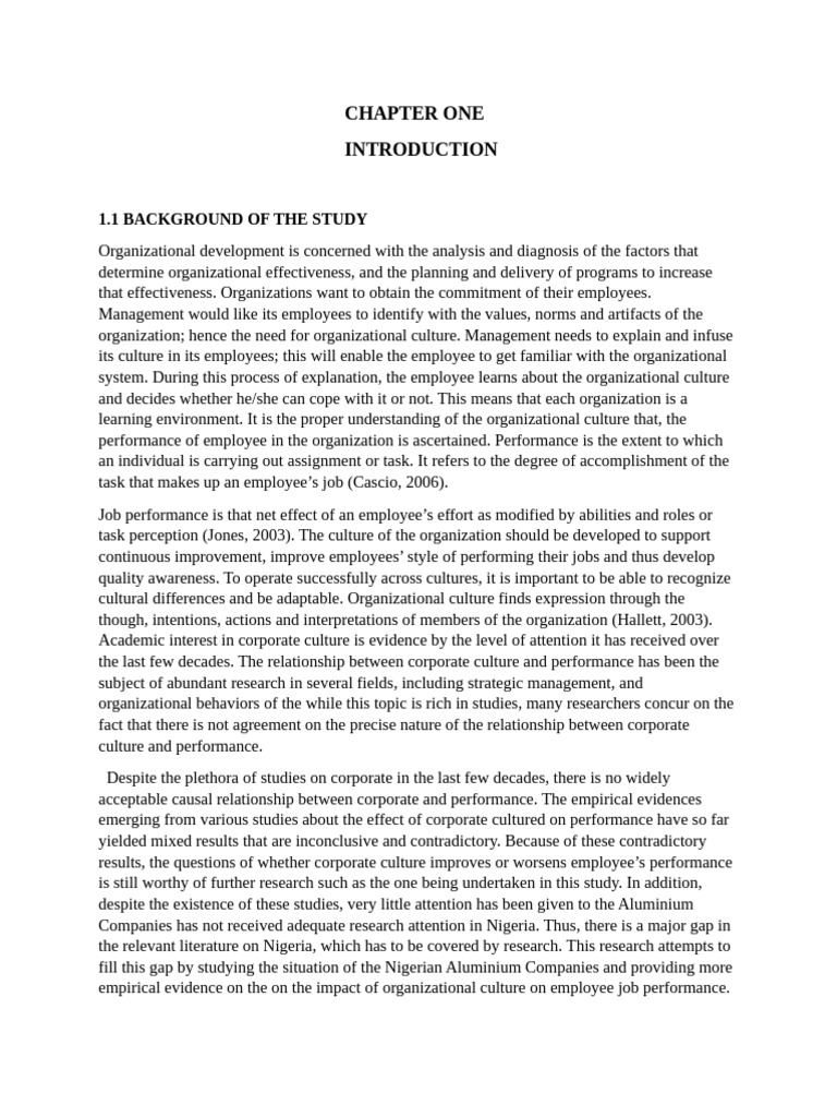 Impact of Organizational Culture on Employee Performance | PDF ...