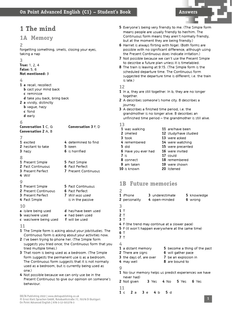 On Point Advanced English C1 Workbook | PDF | Cost Of Living