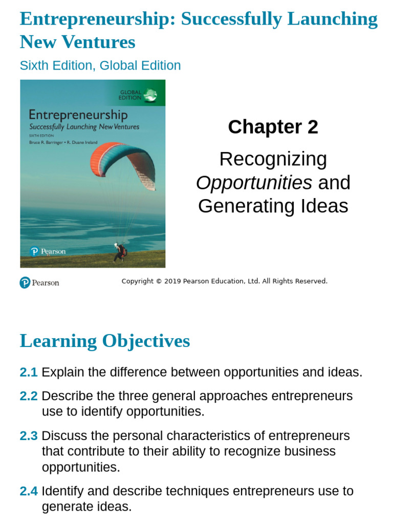 Recognizing Opportunities in Entrepreneurship | PDF | Entrepreneurship ...
