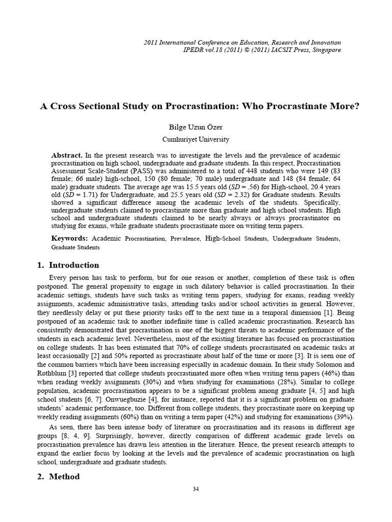 Academic Procrastination in Students | PDF | Procrastination ...