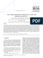 Color Image Segmentation Using Fuzzy C-Means and Eigenspace Projections