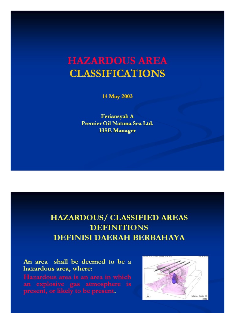 Hazardous Area Classification PONSL Revised PDF Materials Chemistry