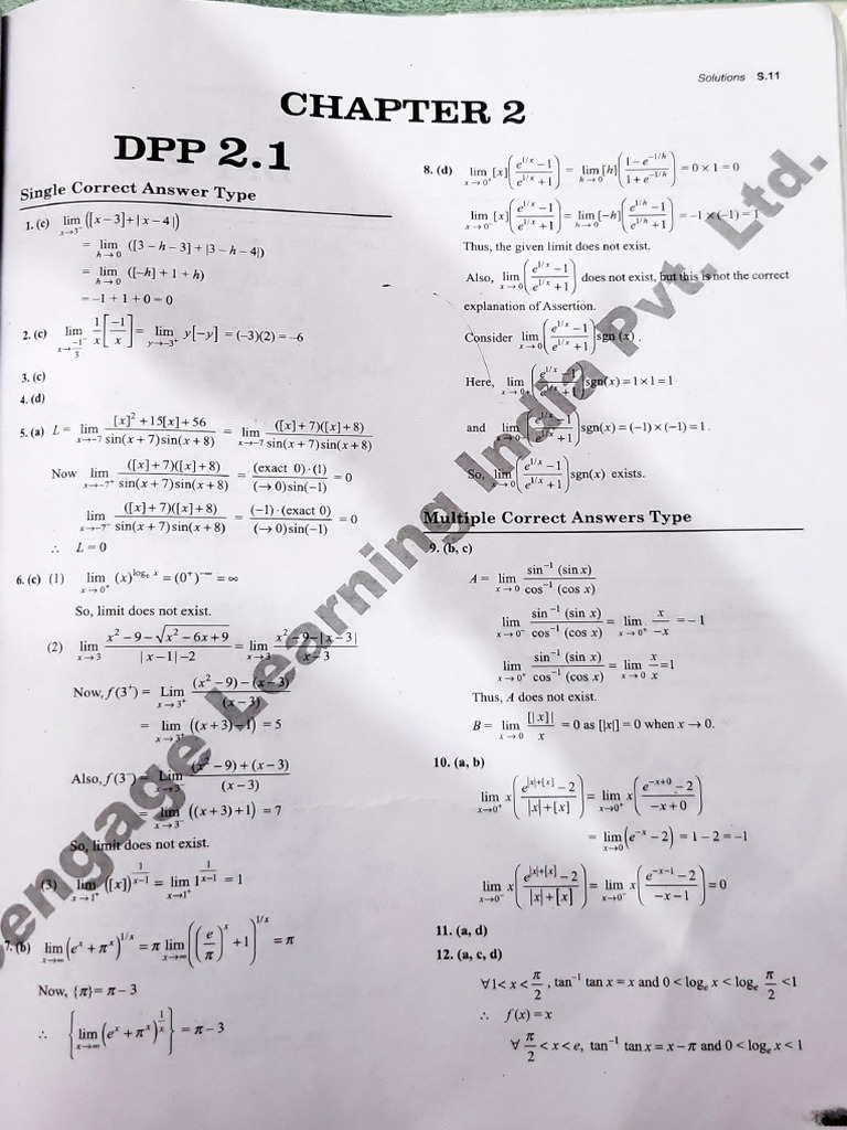 Calculus Limit Solutions and Explanations | PDF | Chess Theory | Chess ...