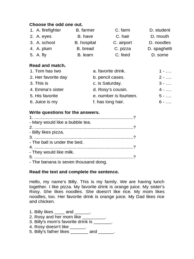 Odd One Out and Matching Exercises | PDF | Chess Openings | Chess