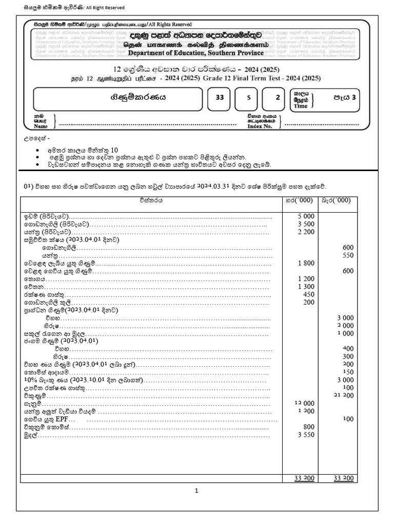Grade 12 Accounting 3rd Term 2024 SP Removed 2 | PDF