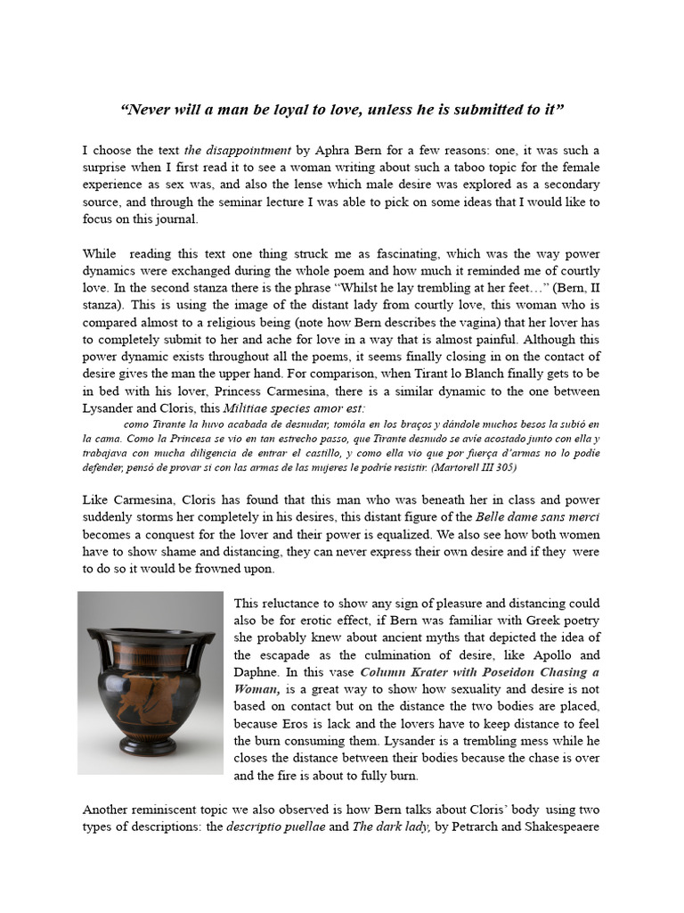 Power Dynamics in Aphra Behn's Poetry | PDF | Shakespeare's Sonnets