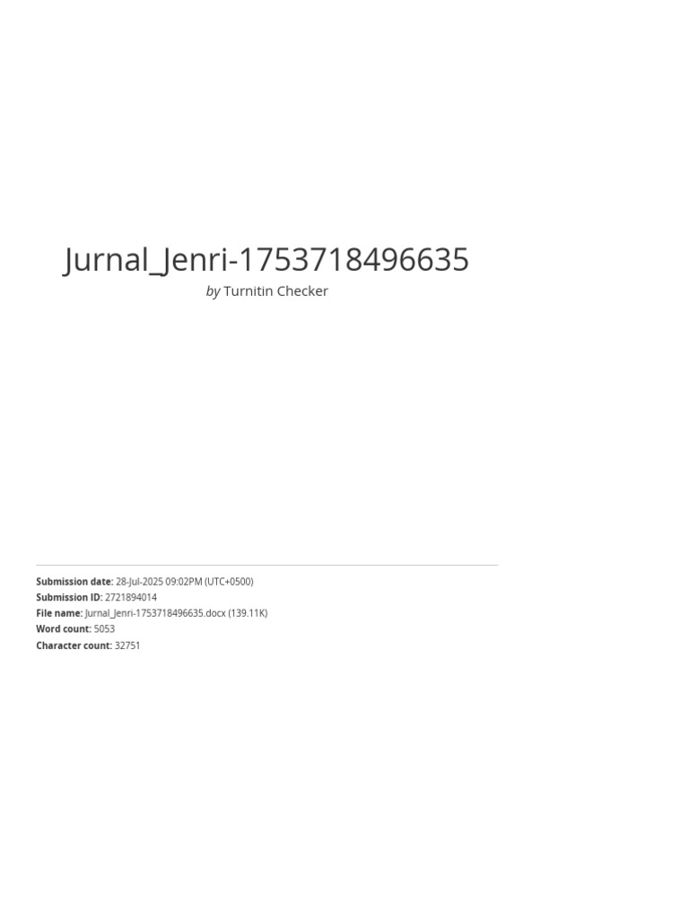 Turnitin Originality Report Summary | PDF