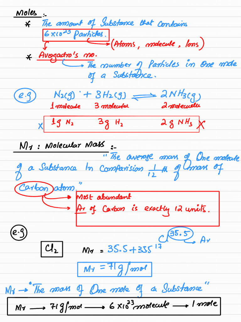 Moles Calculations - 251216 - 183532 | PDF