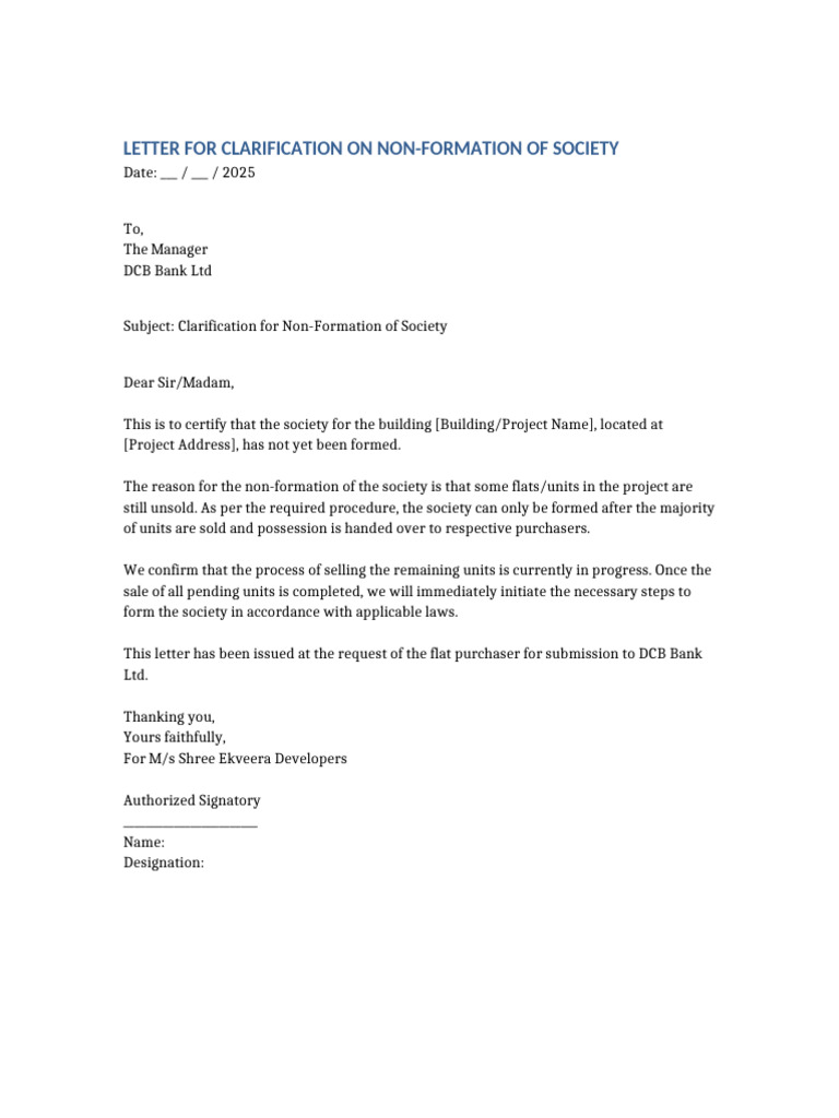 Clarification Letter | PDF