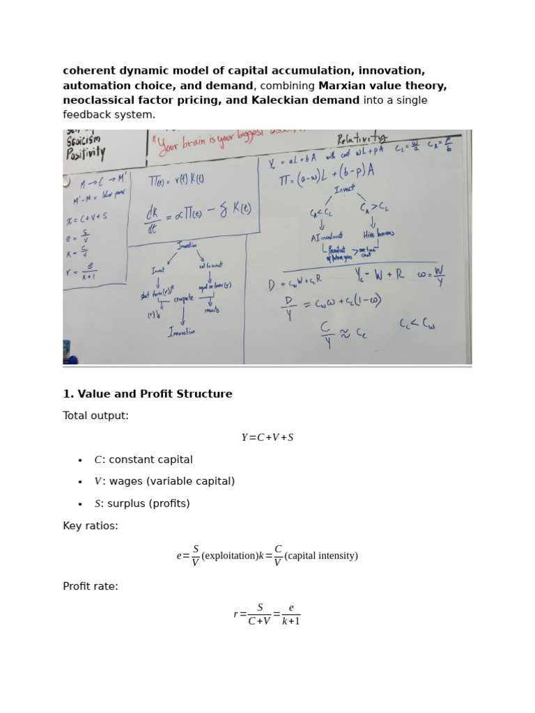 Dynamic Model of Capital Accumulation | PDF | Capital (Economics ...