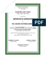 Certificate Caunayan Day Care