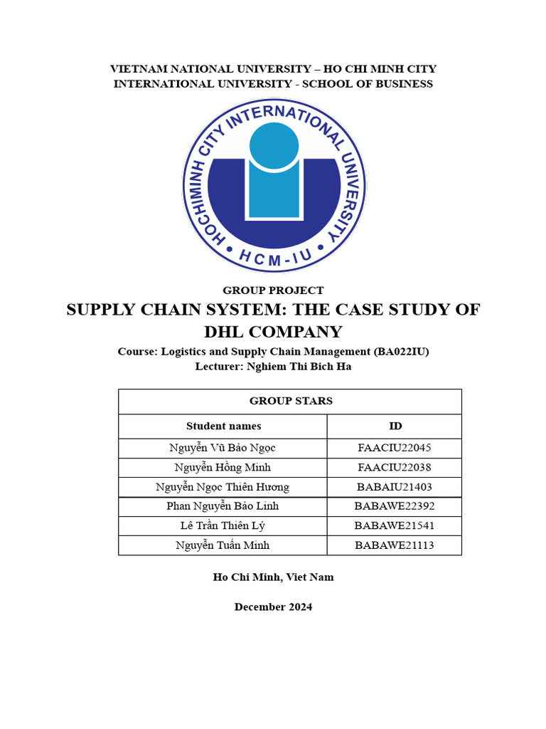 DHL Supply Chain Management Case Study | PDF | Cargo | Transport