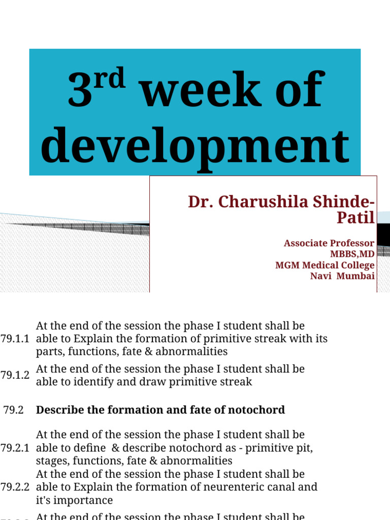 3rd Week of Development | PDF | Reproduction | Morphology (Biology)