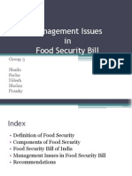 Issues in Food Security Bill