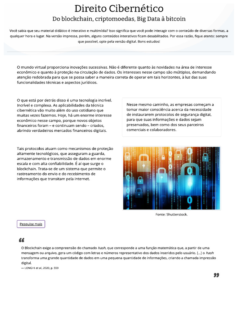 Do Blockchain, Criptomoedas, Big Data à Bitcoin | PDF