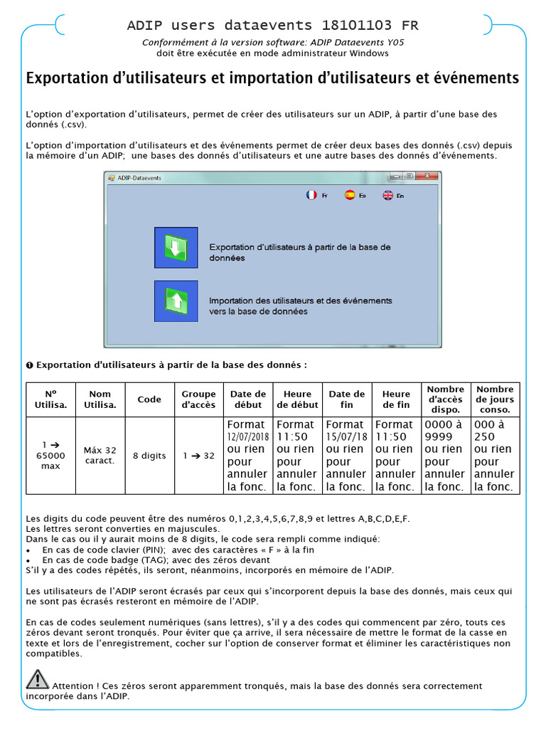 Export et Import d'Utilisateurs ADIP | PDF | Informatique | Logiciel