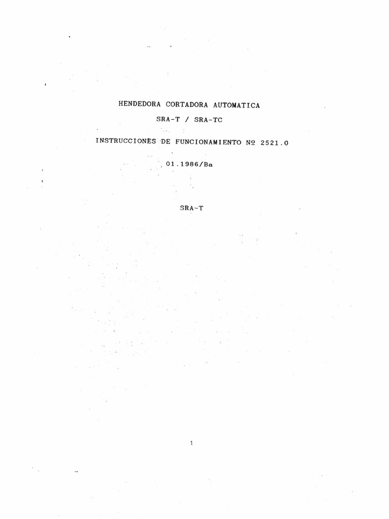 OM SRA-T TC 2521 0 Es | PDF