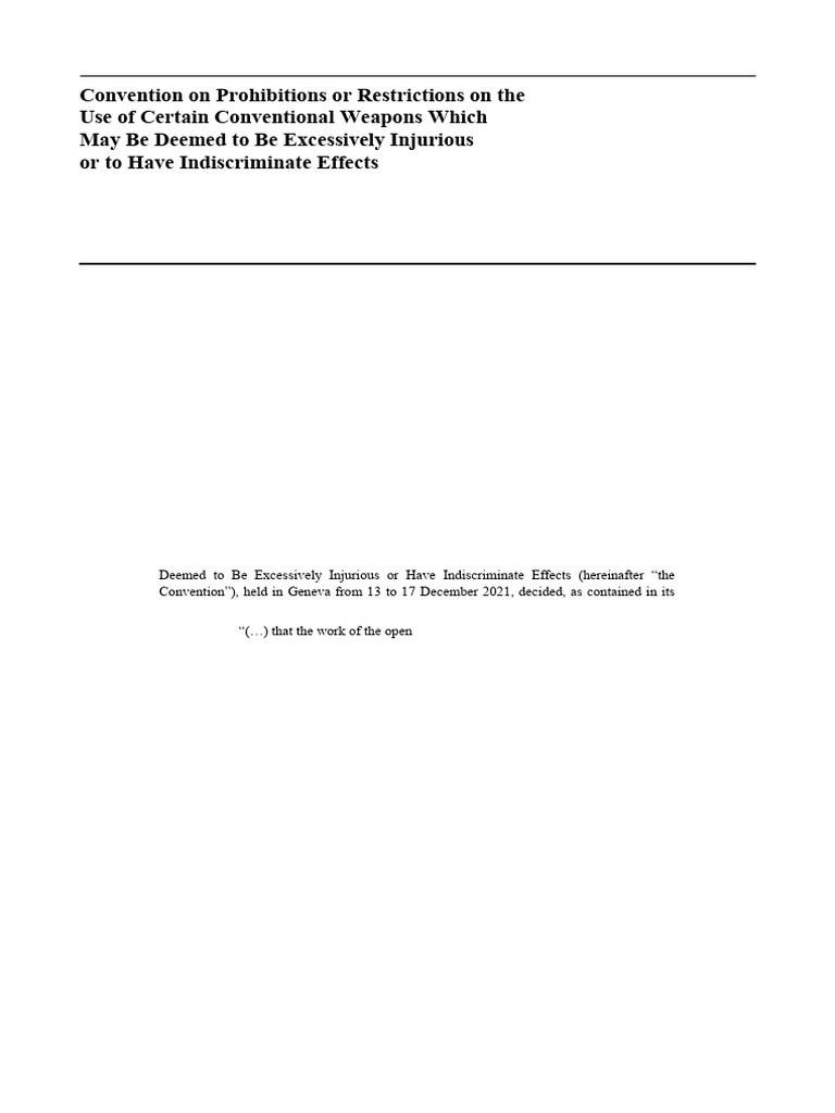 2022 Report on Lethal Autonomous Weapons | PDF | International Law ...