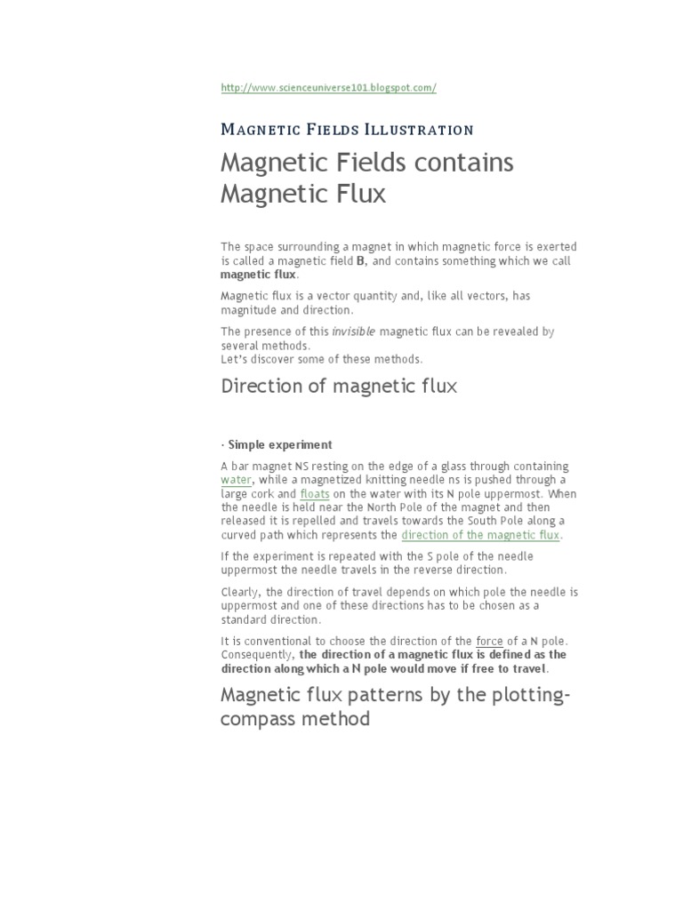 Understanding Magnetic Fields and Flux | PDF | Magnetic Field | Compass
