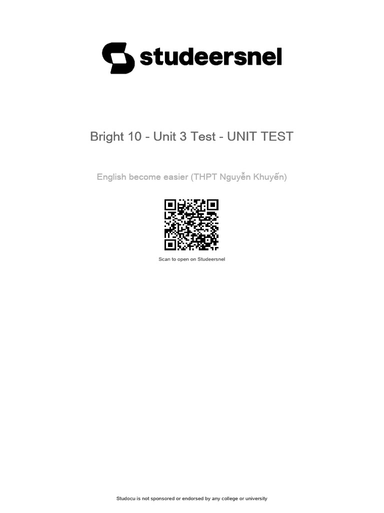 Bright 10 - Unit 3 Test - UNIT TEST Bright 10 - Unit 3 Test - UNIT TEST ...