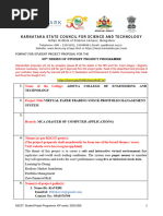 KSCST Student Project Proposal 2025-2026 | PDF