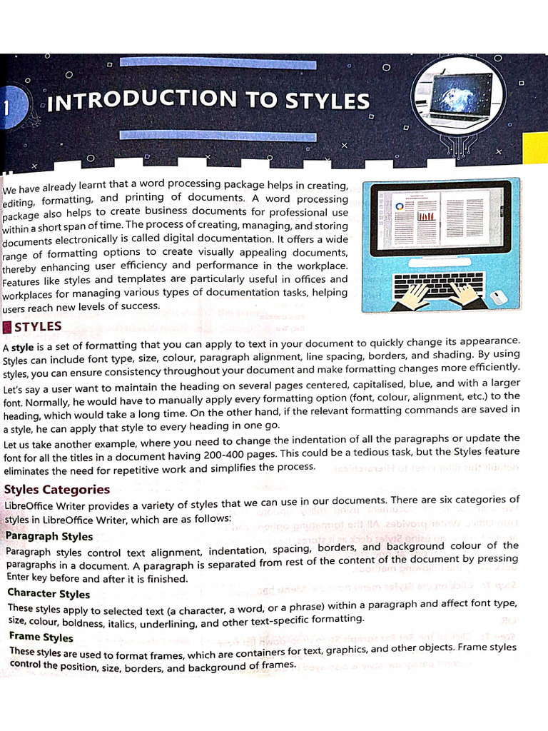 Unit - clas 7 Styles in a Document | PDF