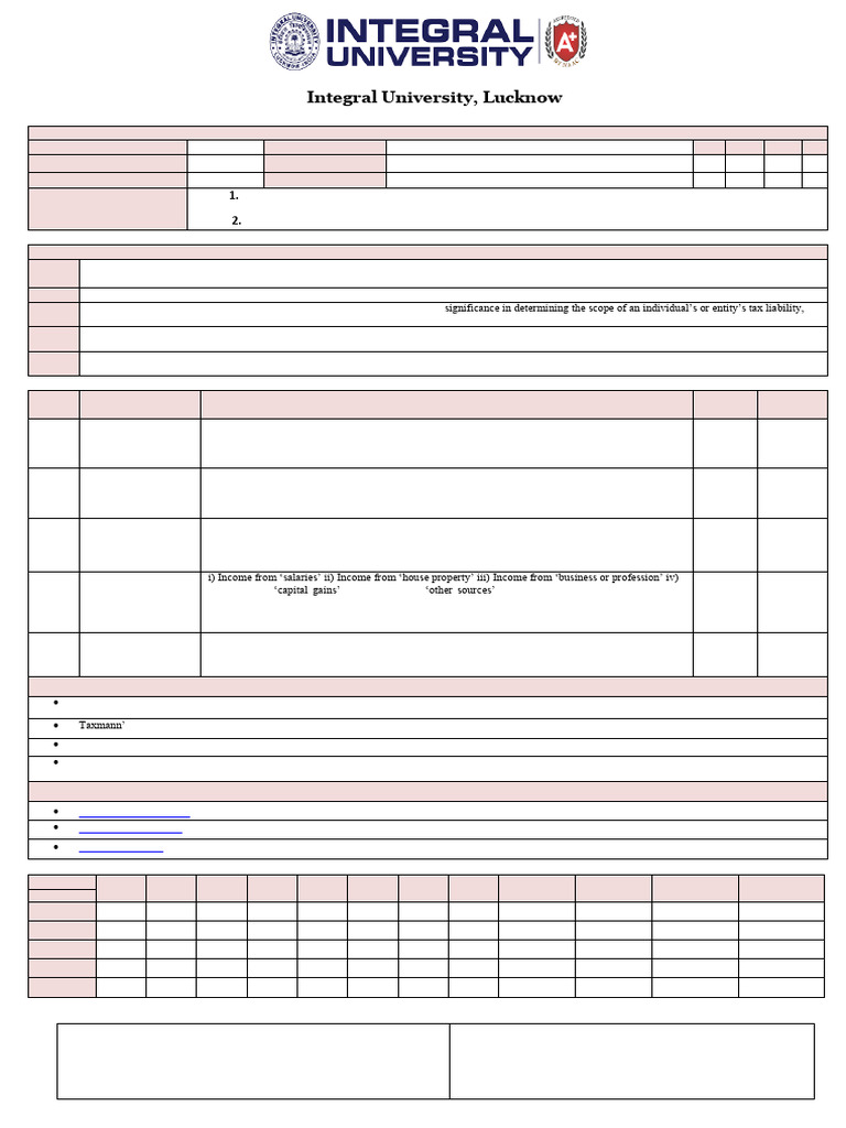 Taxation Law Course Overview 2025-26 | PDF | Taxes | Complaint