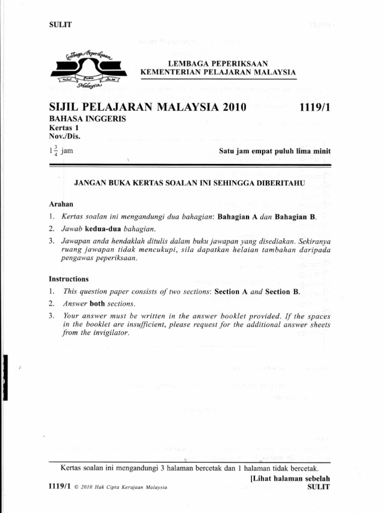 Spm 1119 2010 Bi K1 Pdf