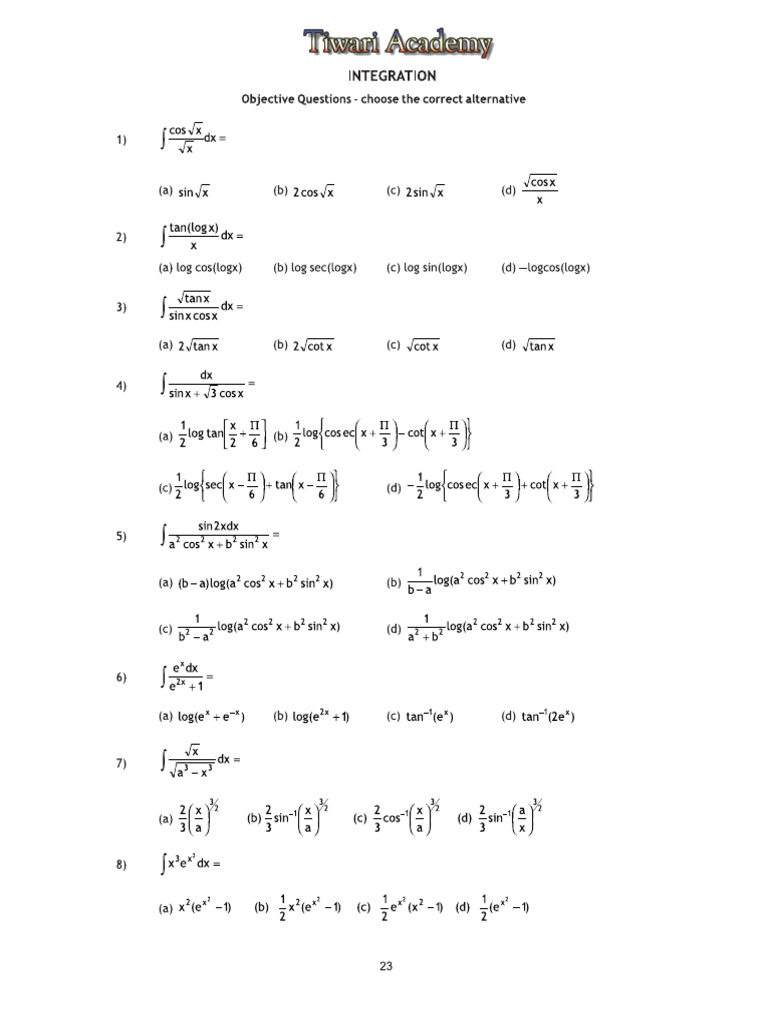12 Maths Chapter 7 Assignments 1 | PDF