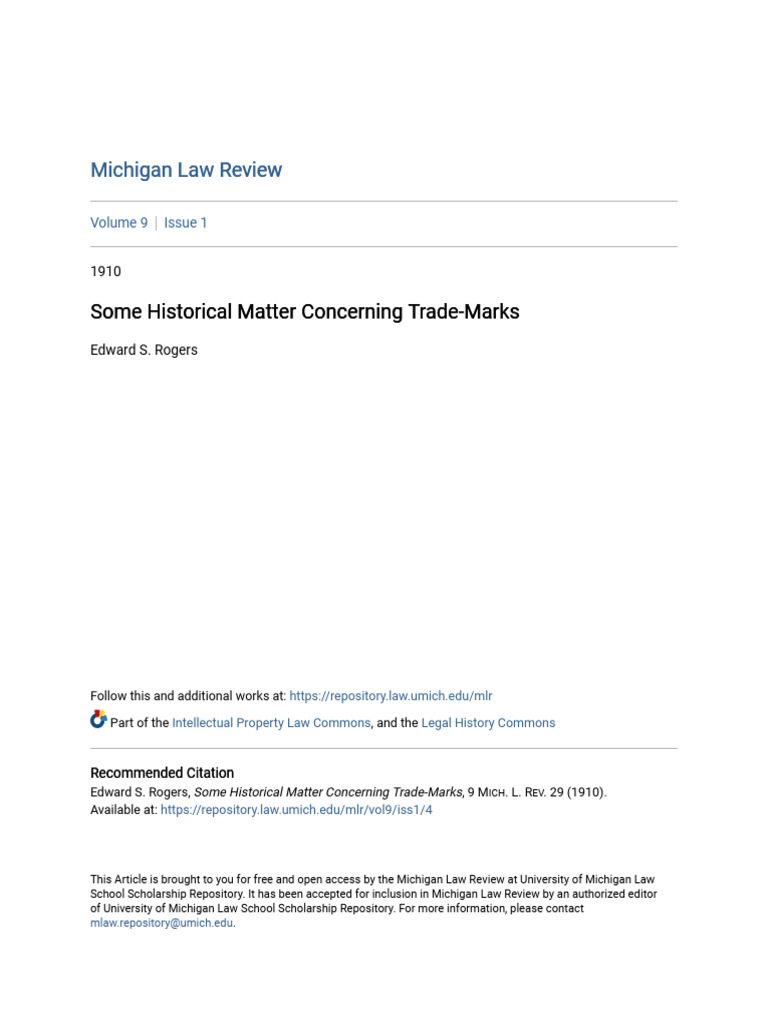 Some Historical Matter Concerning Trade-Marks | PDF | Epigraphy | Sculpture