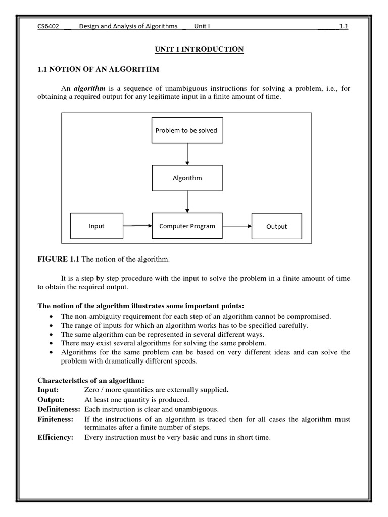 Unit-1 | PDF | Matrix (Mathematics) | Algorithms