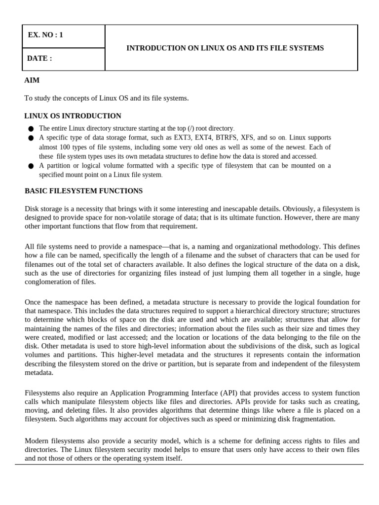 Exp 1-3 | PDF | File System | Computer File