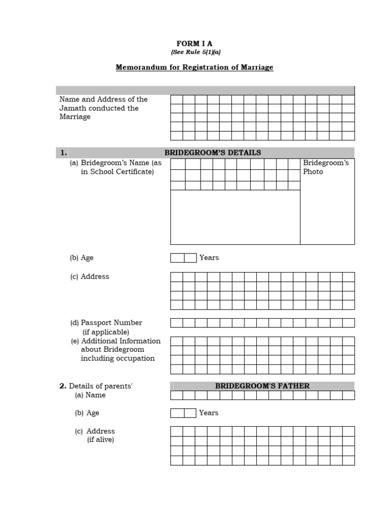 Marriage Registration Form-IA | PDF | Chess Theory | Chess