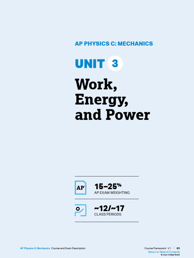 AP Physics C: Mechanics - Work, Energy, Power | PDF | Force | Kinetic ...