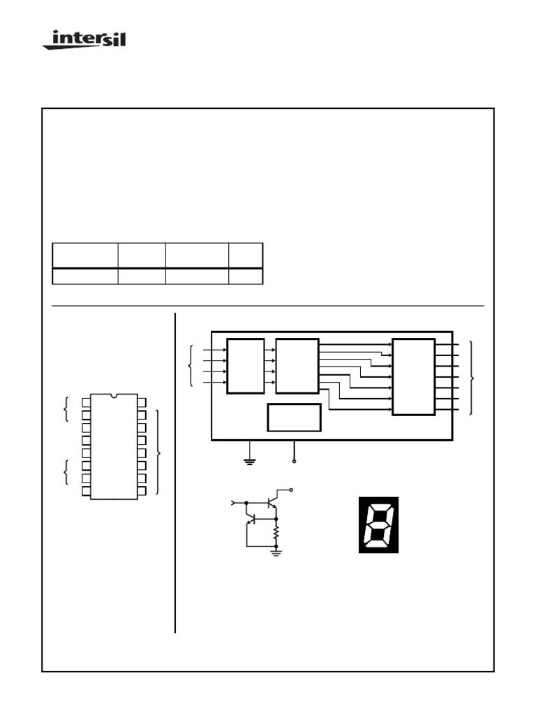 CA3161_datasheet | PDF | Electrical Engineering | Electronics