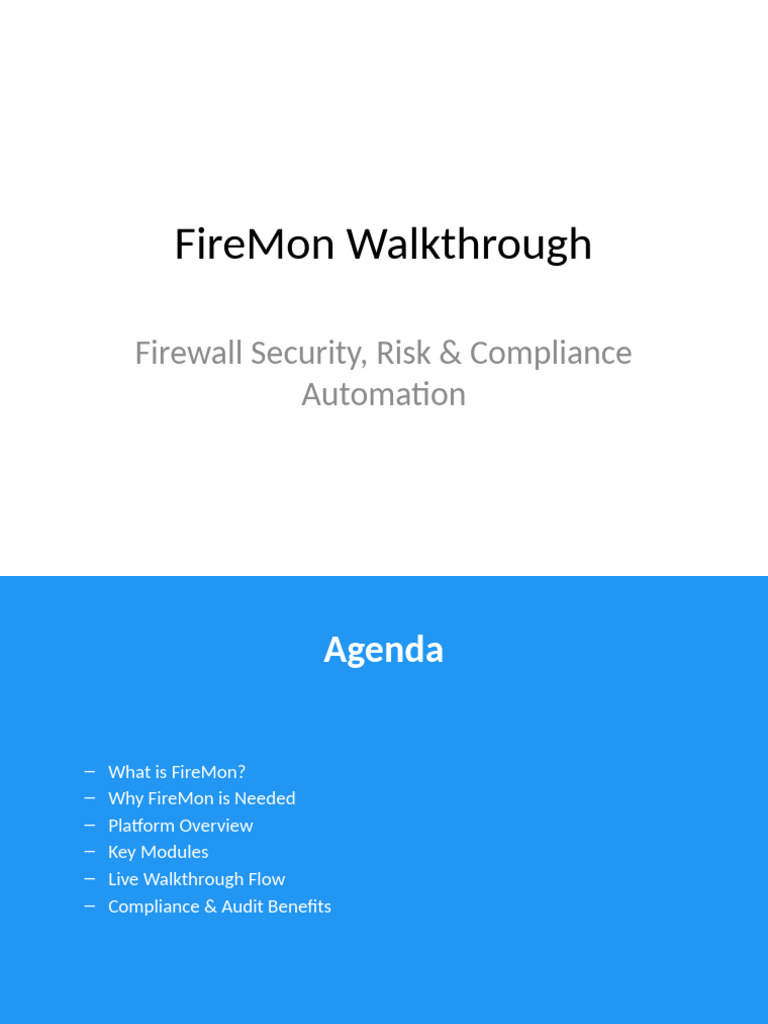 FireMon_Colorful_Walkthrough | PDF