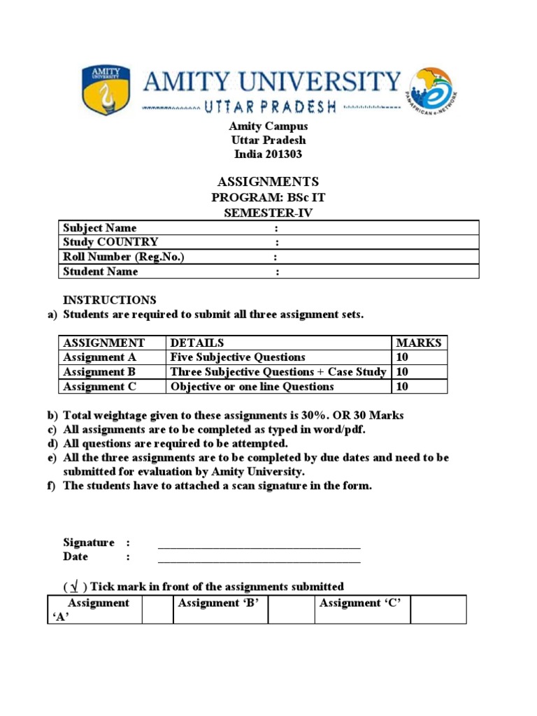 Assignments: Program: BSC It Semester-Iv | PDF | Variable (Computer ...