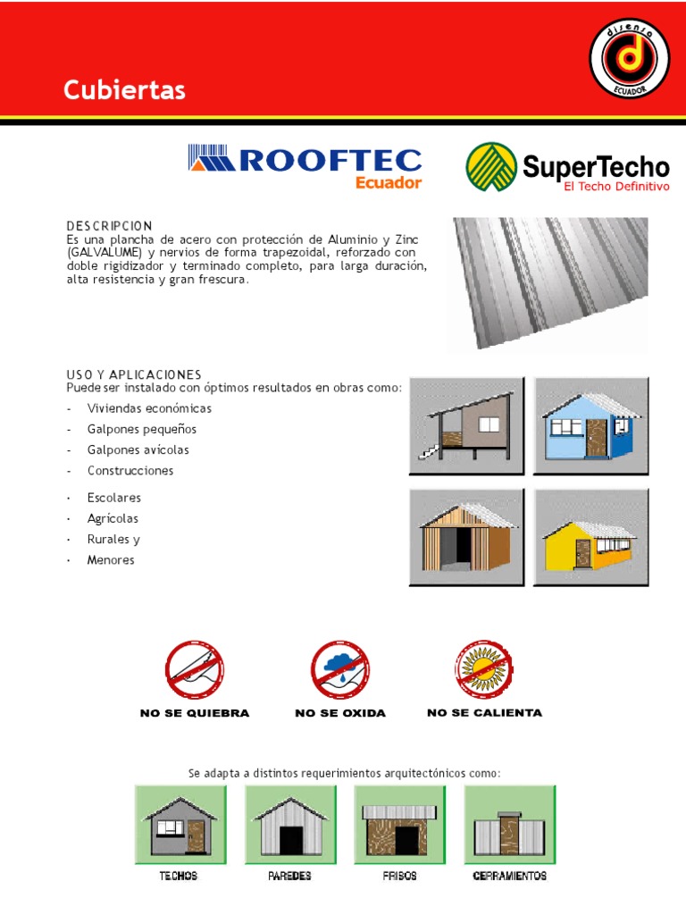 Cubiertas Metalicas | PDF