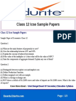 Class 12 Icse Sample Papers