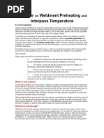 A Primer Weldment Preheating Interpass Temperature: On and