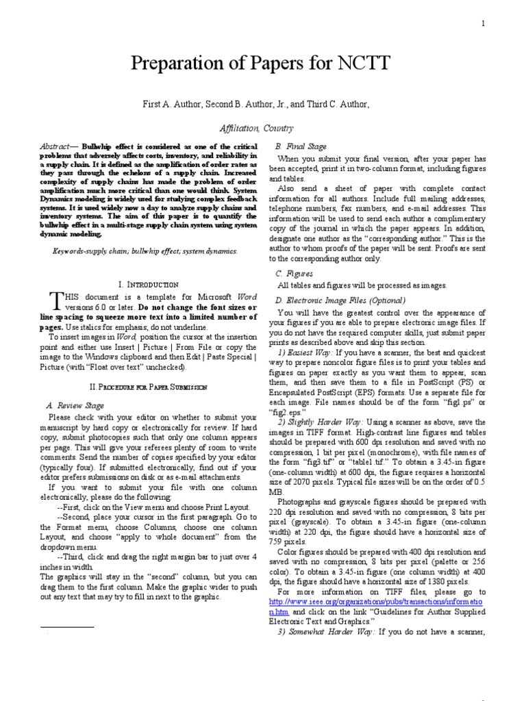 Nctt2012 Paper Format PDF Citation Bracket
