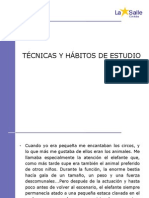 Tcnicas y Hbitos de Estudio